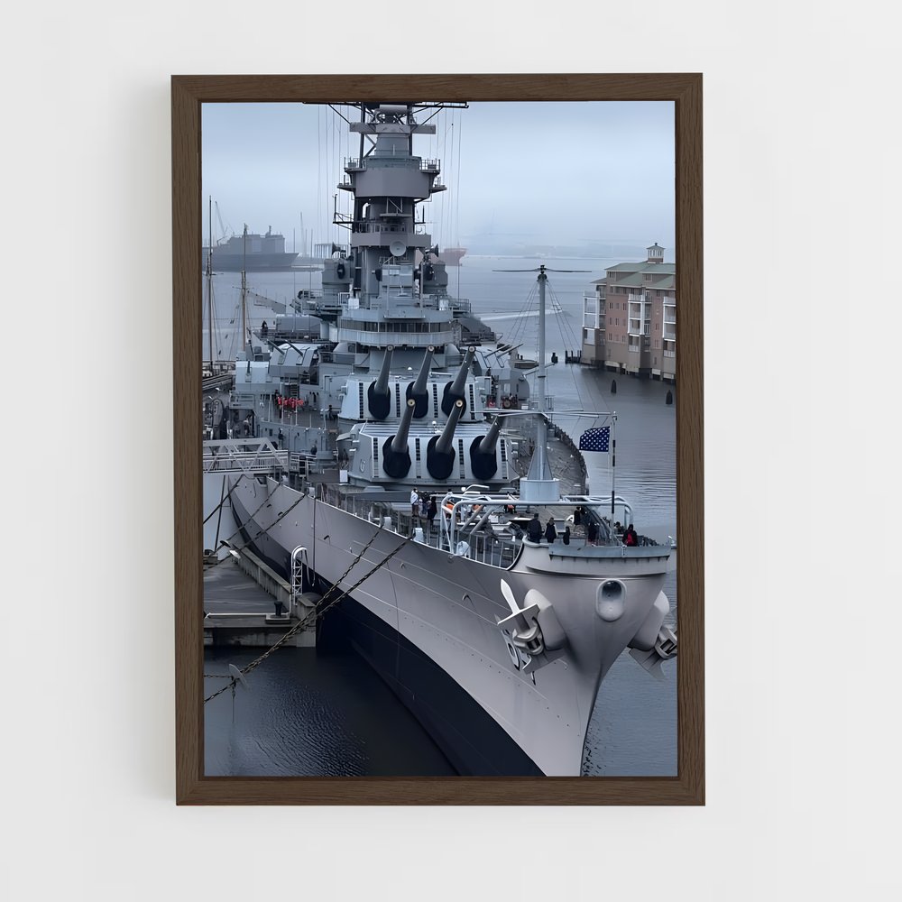 ap-uss wisconsin-2 cadre Bois foncé