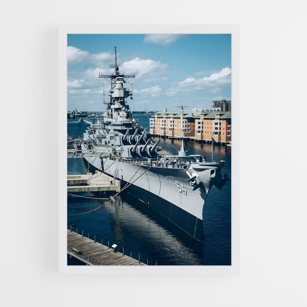 ap-uss wisconsin-4 cadre Blanc