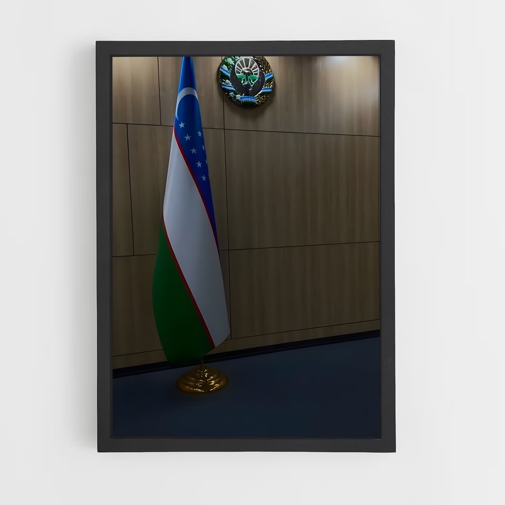 ap-uzbekistan flag-1 cadre Noir