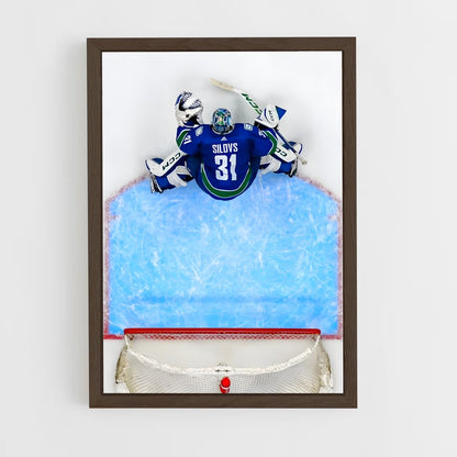 ap-vancouver canucks-11 cadre Bois foncé