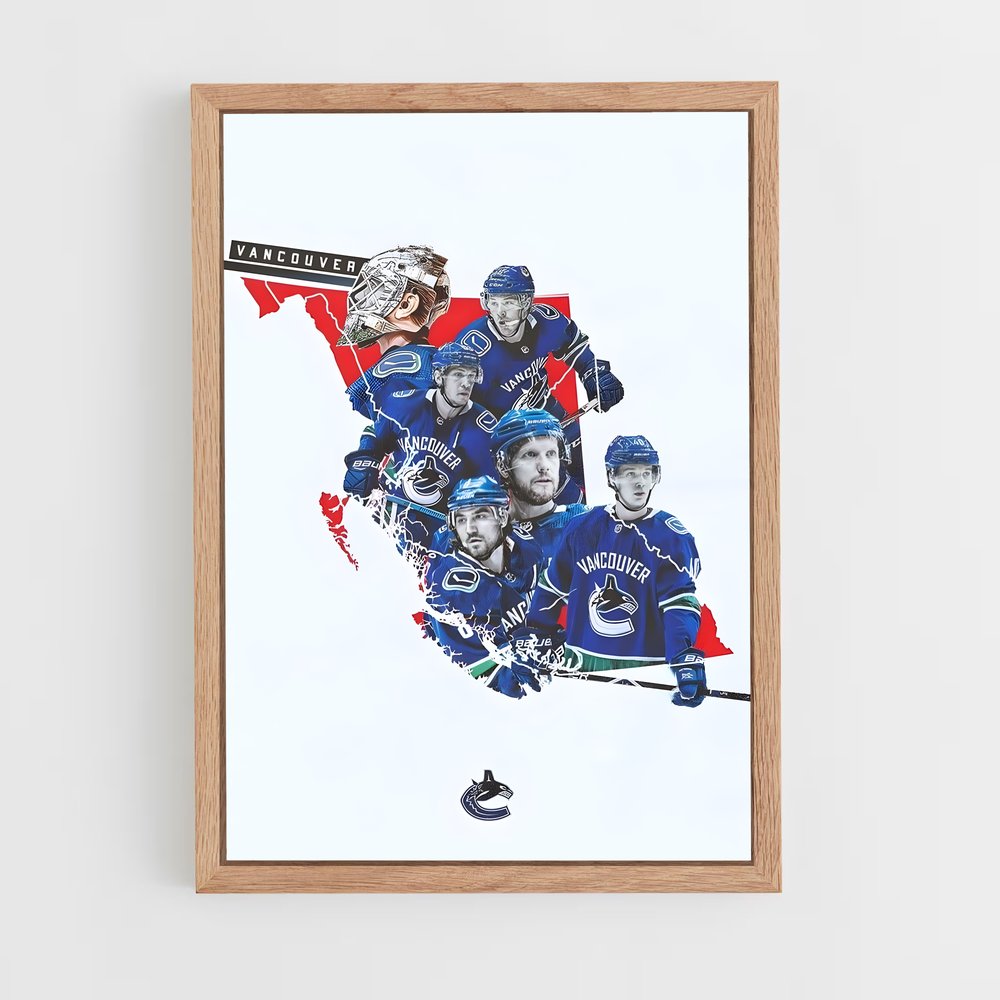 ap-vancouver canucks-12 cadre Bois clair