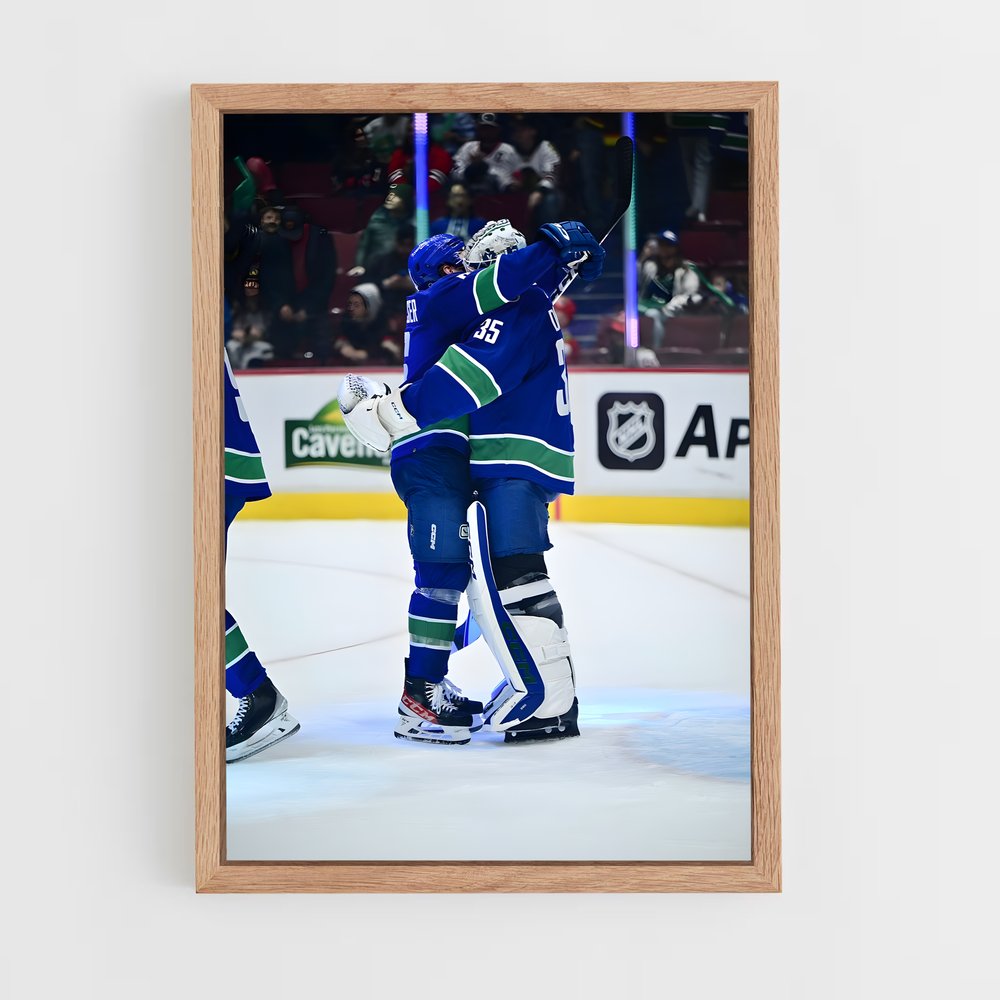 ap-vancouver canucks-9 cadre Bois clair