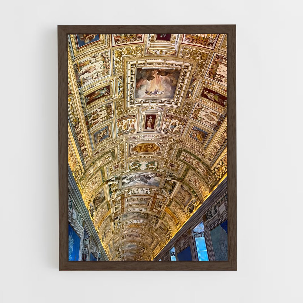 ap-vatican museums-2 cadre Bois foncé