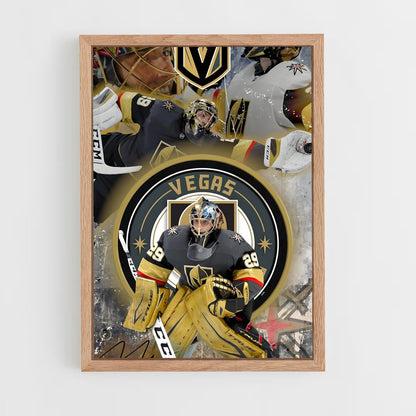 ap-vegas golden knights-3 cadre Bois clair