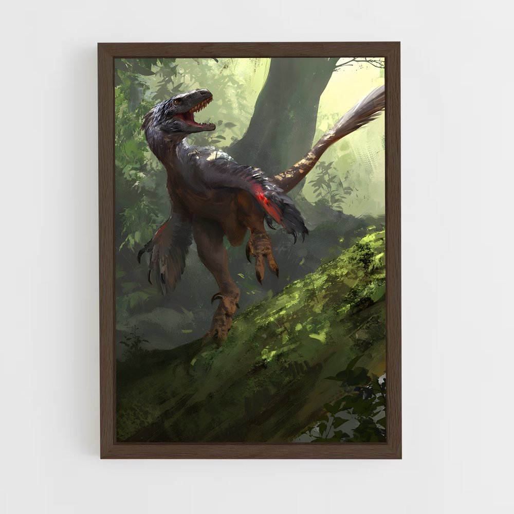 ap-velociraptors-2 cadre Bois foncé