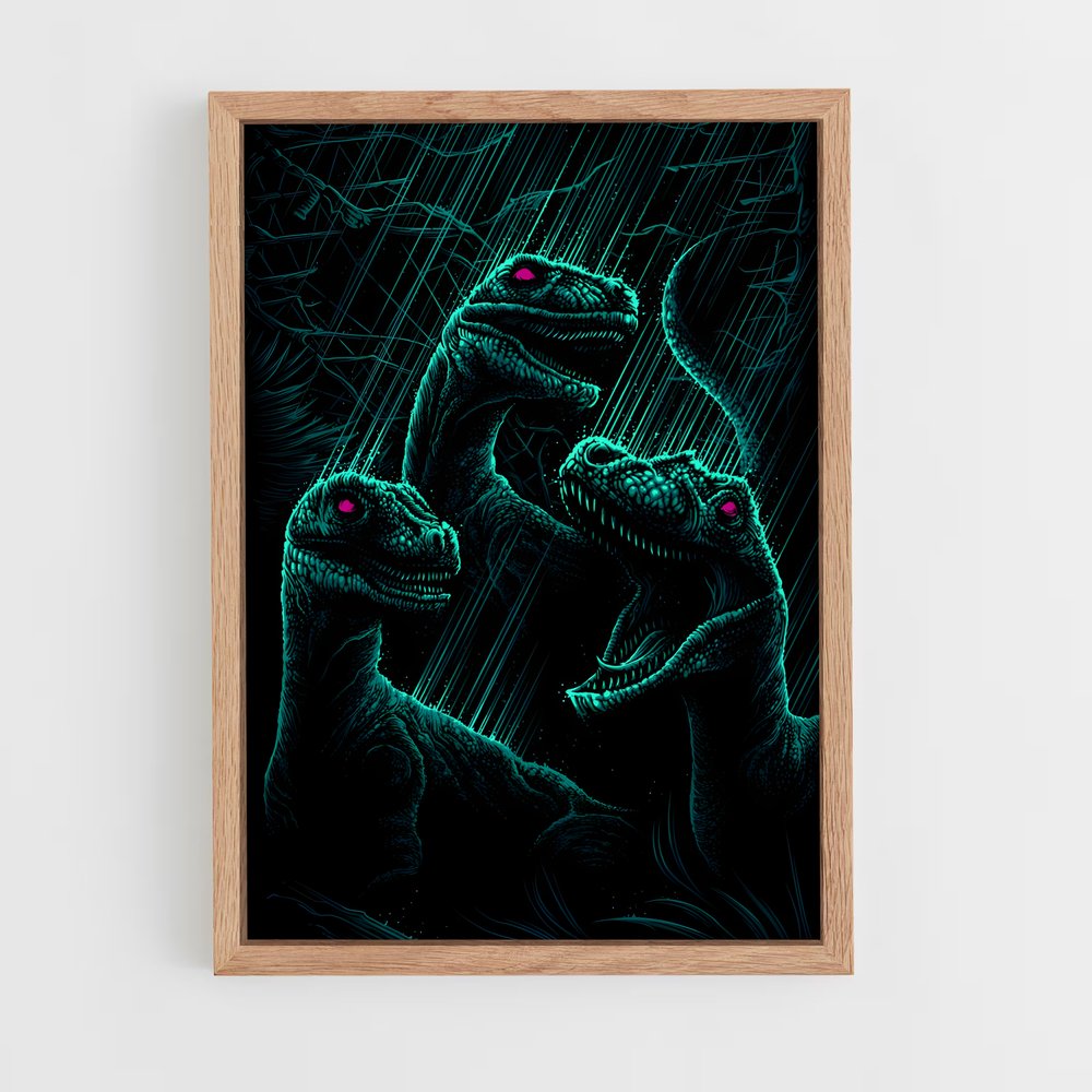 ap-velociraptors-8 cadre Bois clair