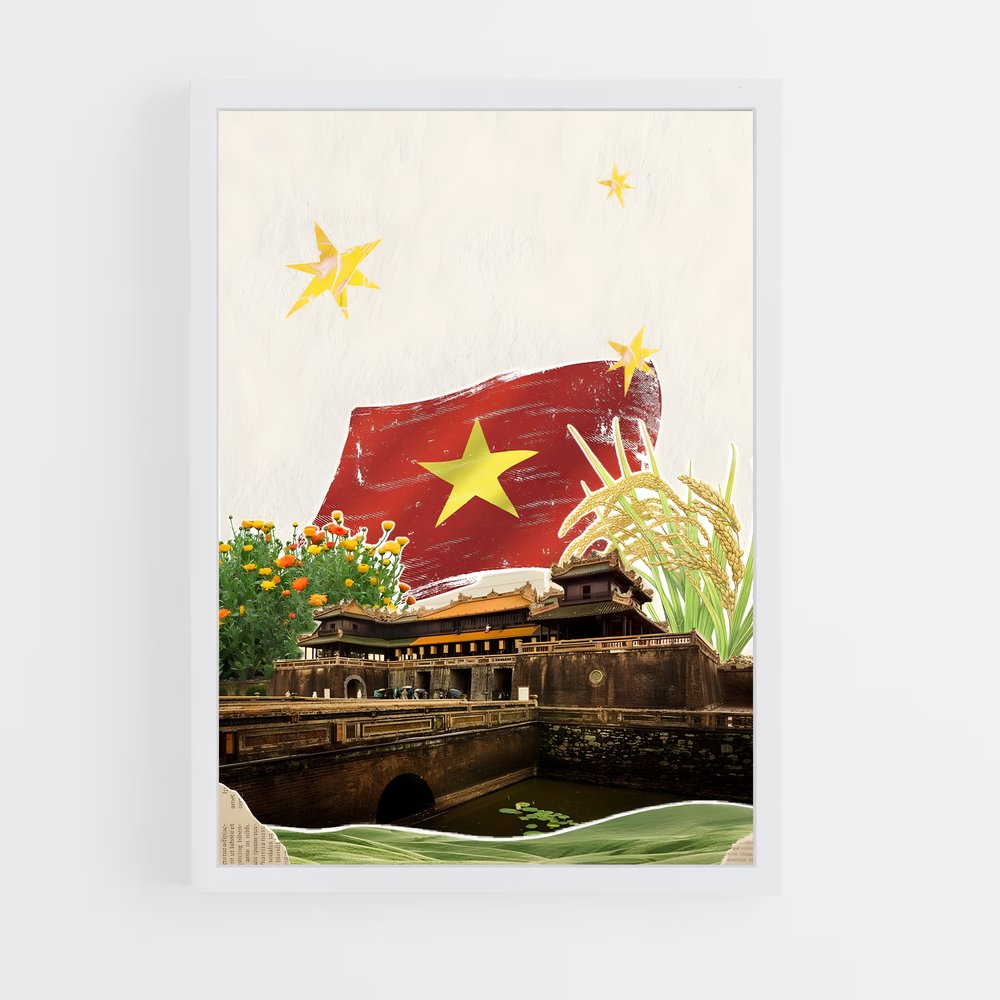 ap-vietnam flag-3 cadre Blanc