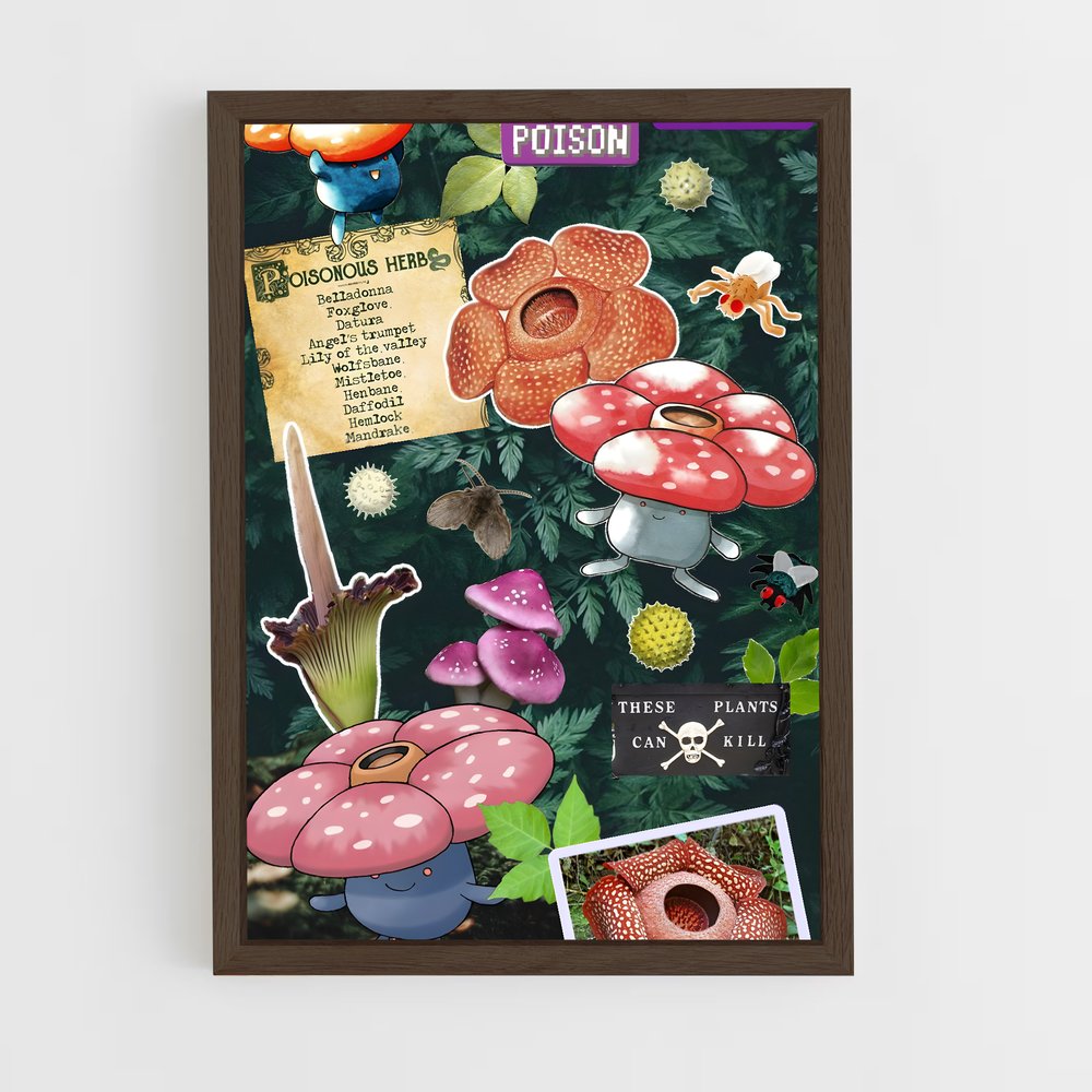 ap-vileplume-1 cadre Bois foncé