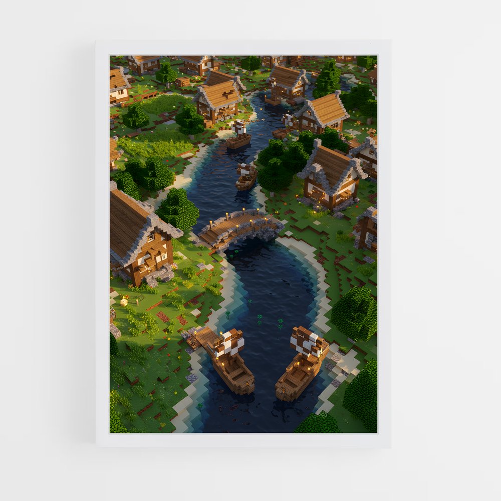 ap-villager minecraft-2 cadre Blanc