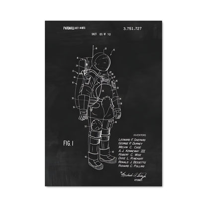 Poster Astronaute en Craie