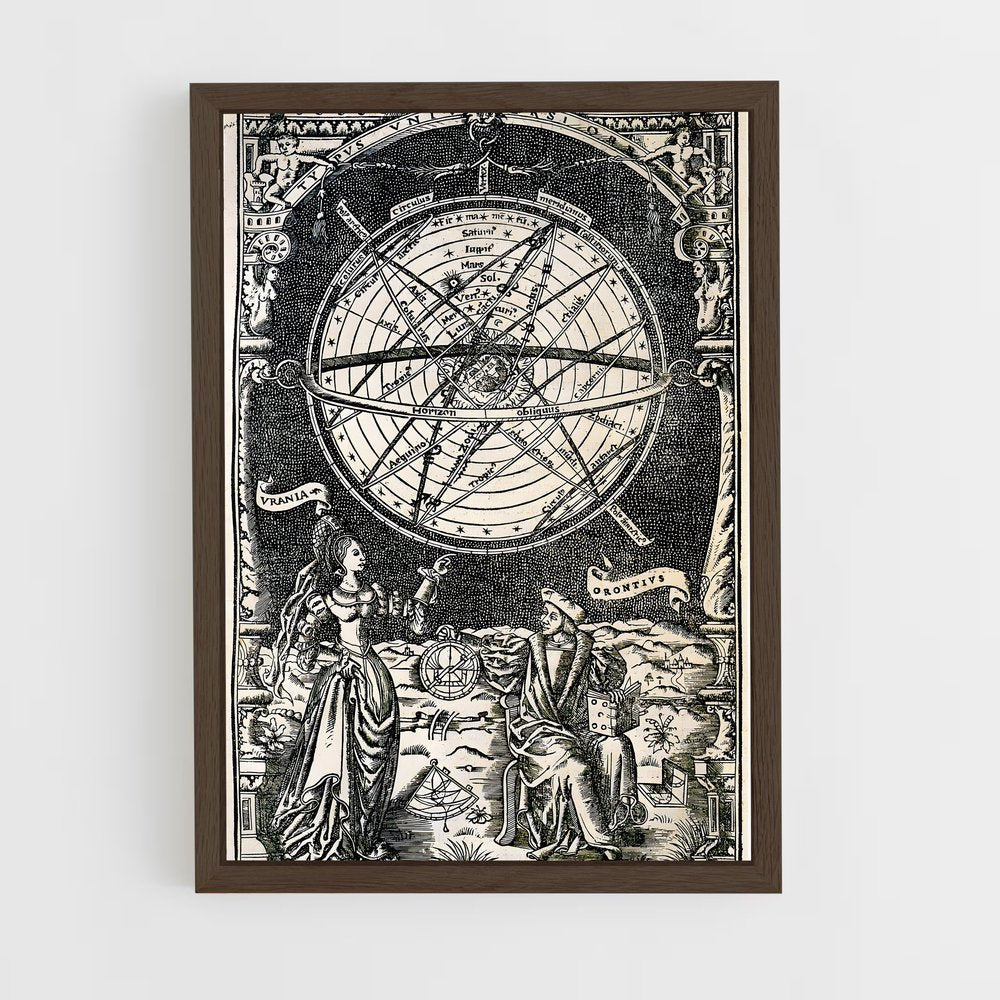 ap-vintage astronomy-1 cadre Bois foncé
