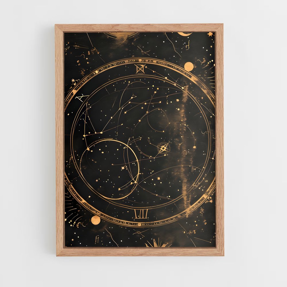 ap-vintage astronomy-3 cadre Bois clair