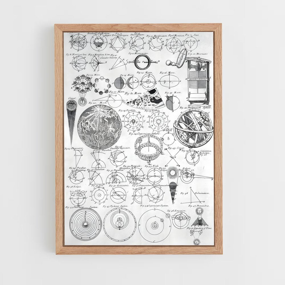 ap-vintage astronomy-6 cadre Bois clair