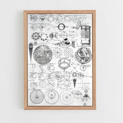 ap-vintage astronomy-6 cadre Bois clair