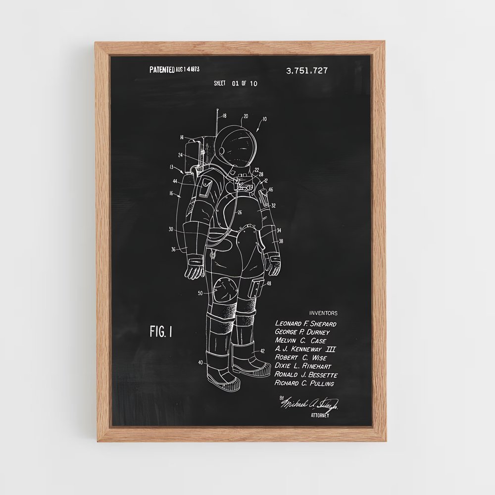 ap-vintage nasa-2 cadre Bois clair