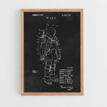 ap-vintage nasa-2 cadre Bois clair