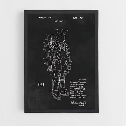 ap-vintage nasa-2 cadre Noir