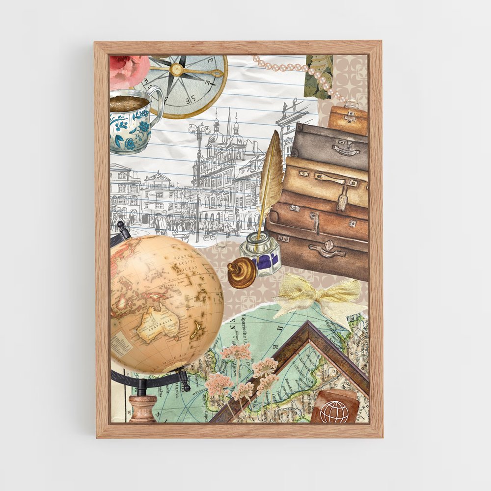 ap-vintage travel-4 cadre Bois clair