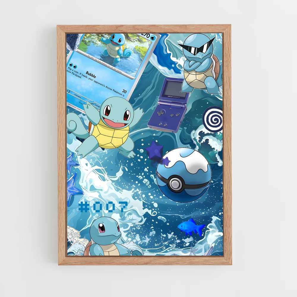 ap-wartortle-2 cadre Bois clair