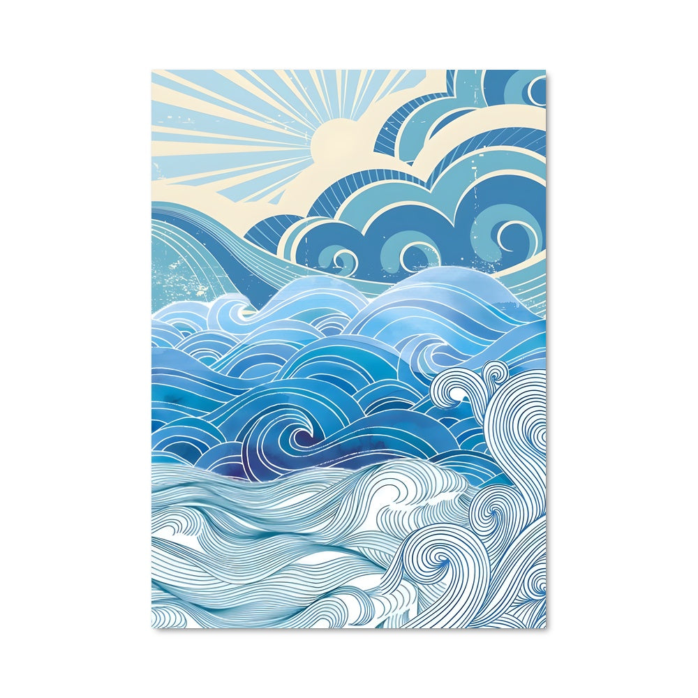 Poster Vagues Éclairantes