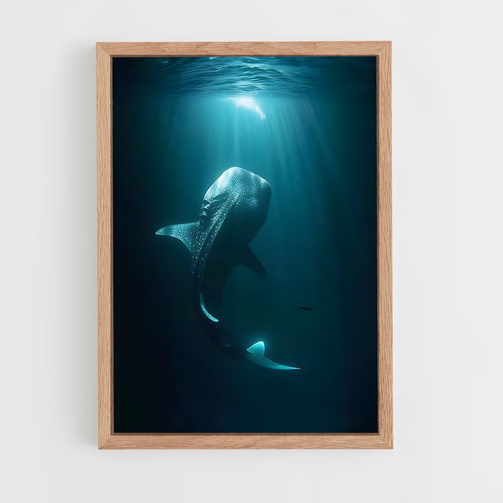 ap-whale shark-8 cadre Bois clair