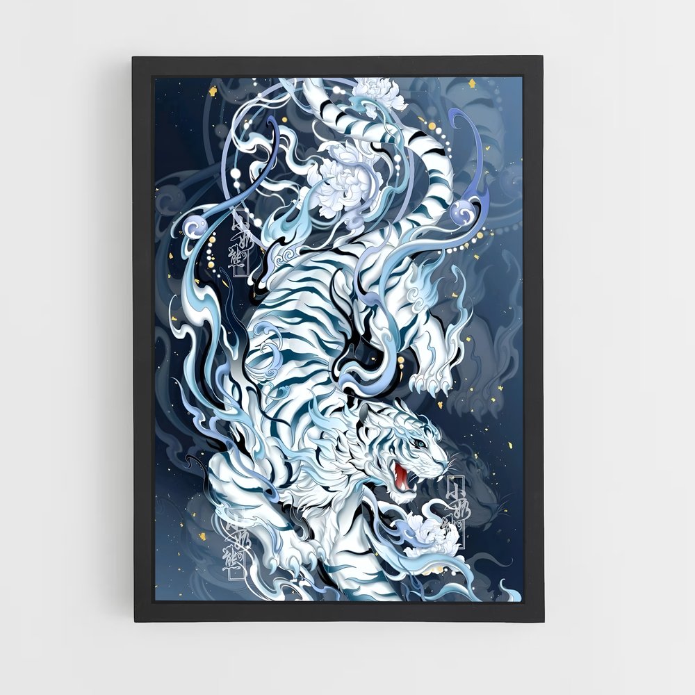 ap-white tiger-1 cadre Noir