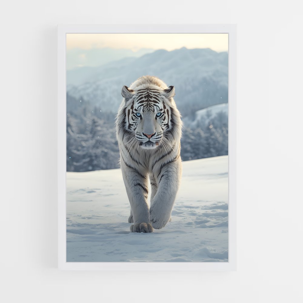 ap-white tiger-18 cadre Blanc