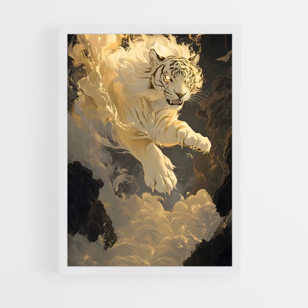 ap-white tiger-5 cadre Blanc