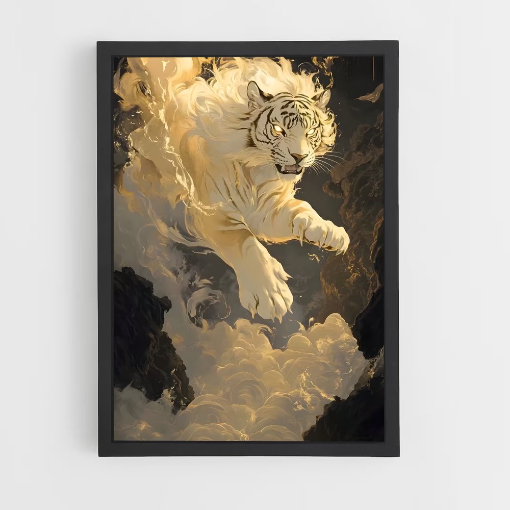 ap-white tiger-5 cadre Noir