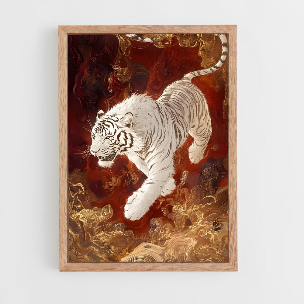 ap-white tiger-6 cadre Bois clair