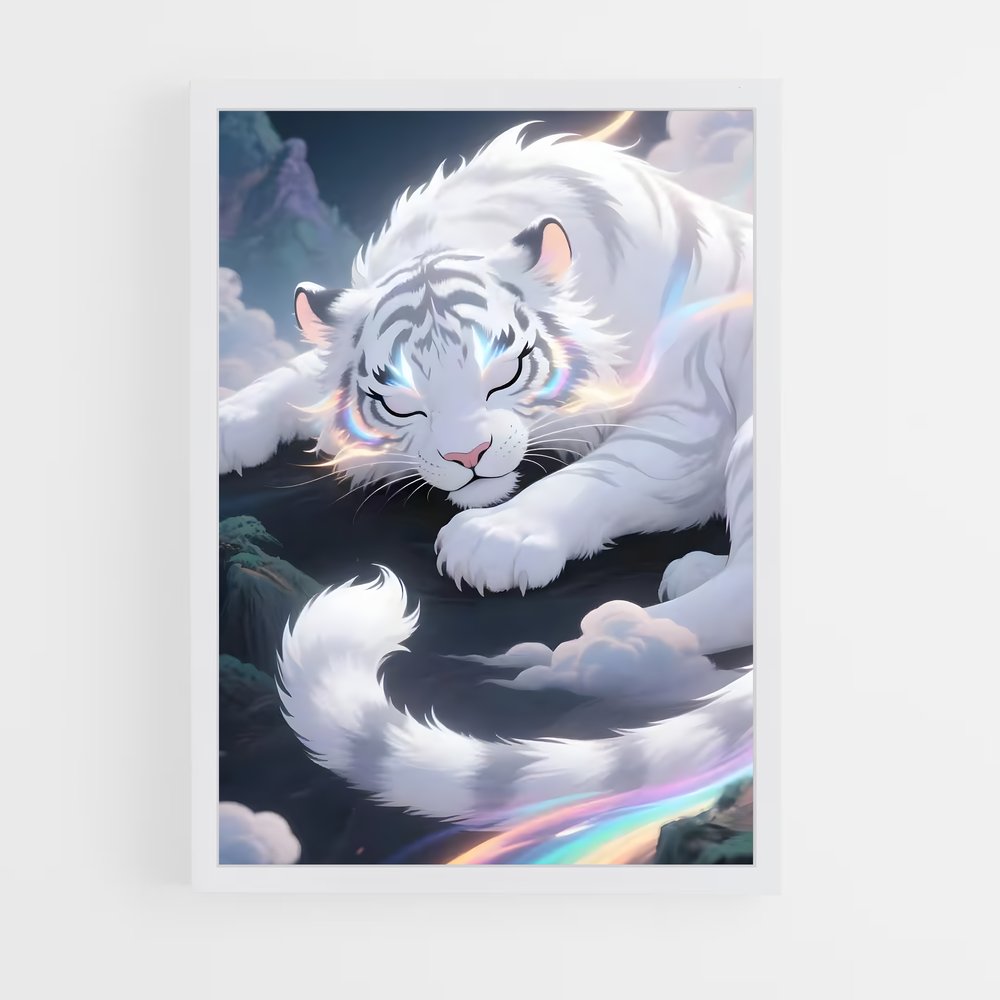 ap-white tiger-7 cadre Blanc
