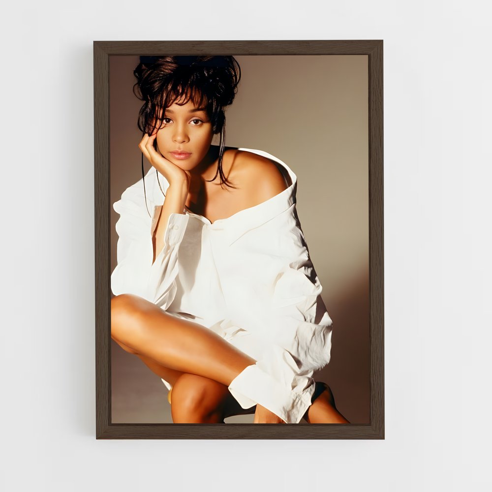 ap-whitney houston-3 cadre Bois foncé