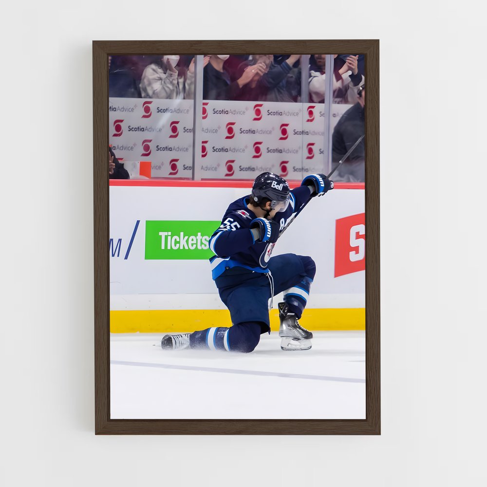 ap-winnipeg jets-10 cadre Bois foncé