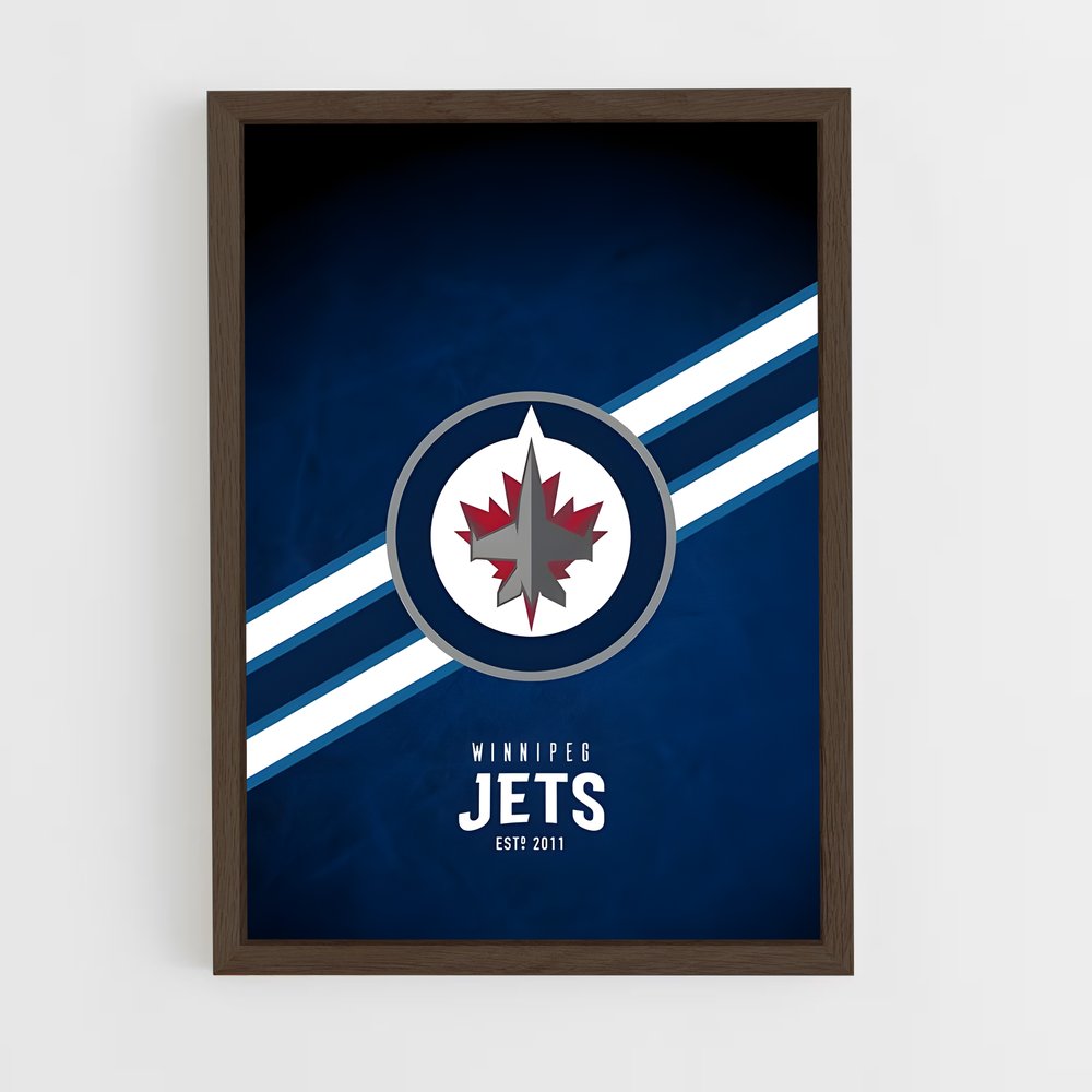 ap-winnipeg jets-2 cadre Bois foncé
