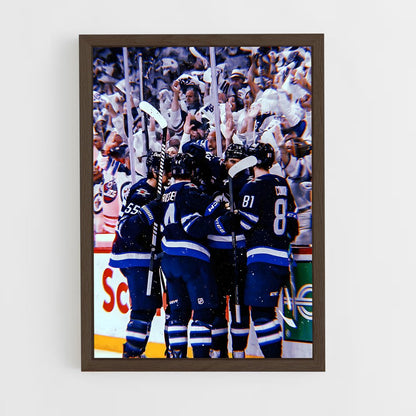 ap-winnipeg jets-5 cadre Bois foncé