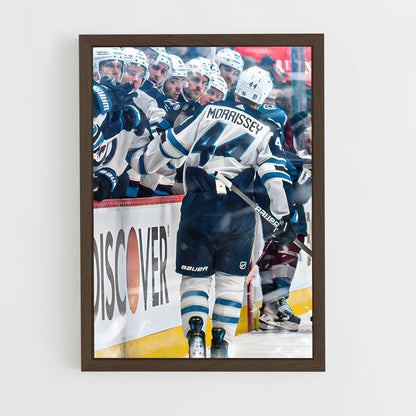 ap-winnipeg jets-7 cadre Bois foncé