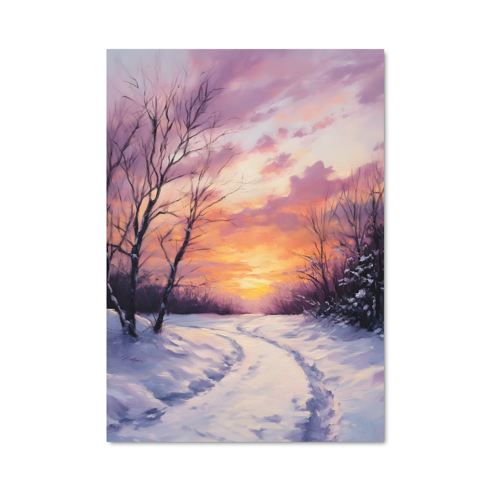 Poster Crépuscule Enneigé