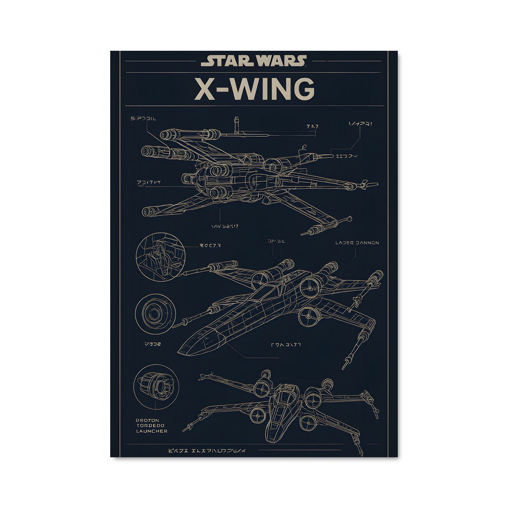 Poster Blueprint de l'X-Wing