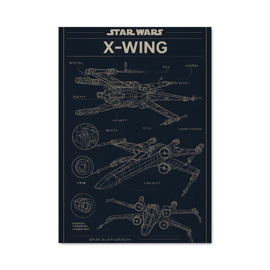 Poster Blueprint de l'X-Wing