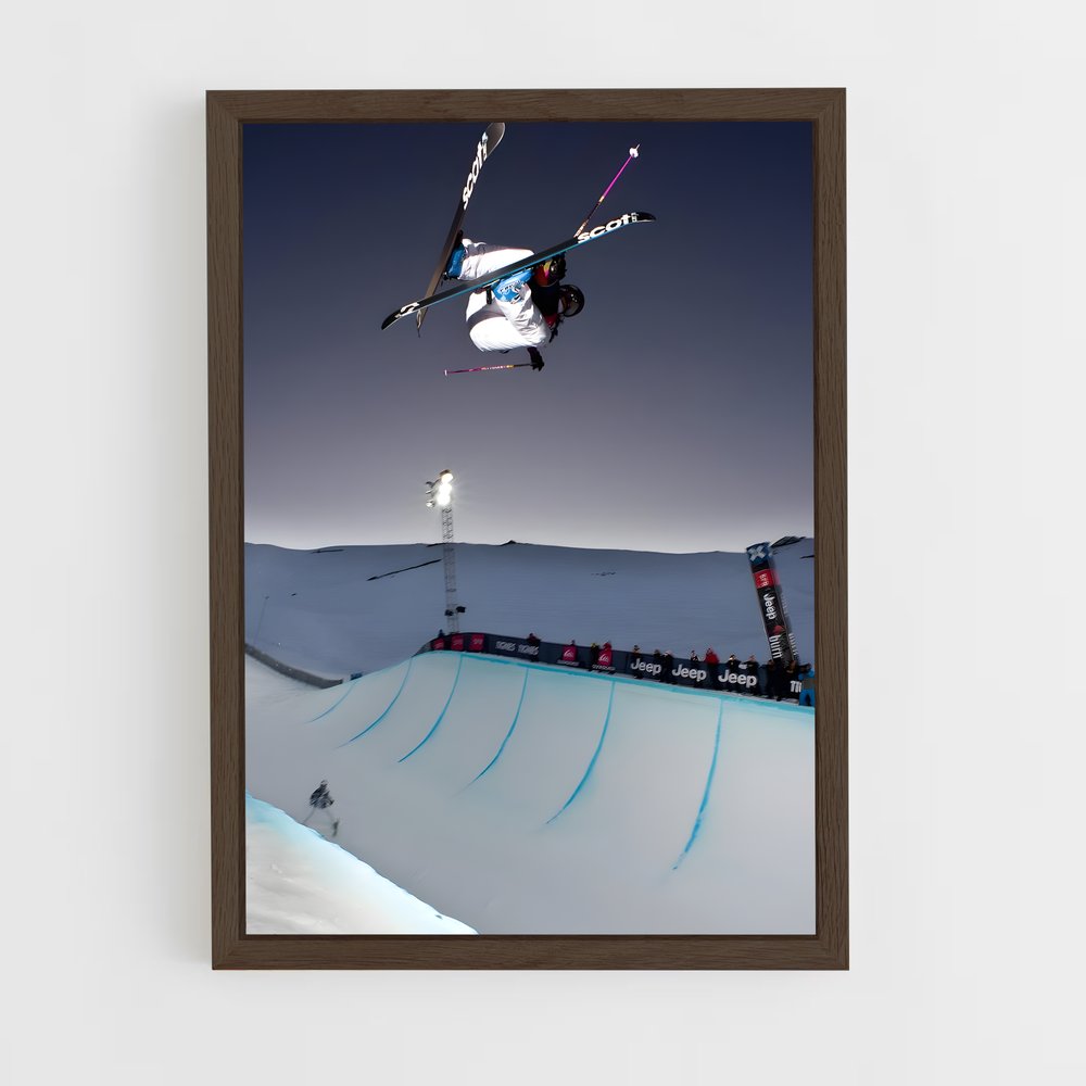 ap-x games skiing-3 cadre Bois foncé