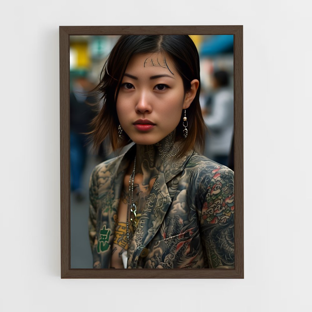 ap-yakuza tattoos-10 cadre Bois foncé