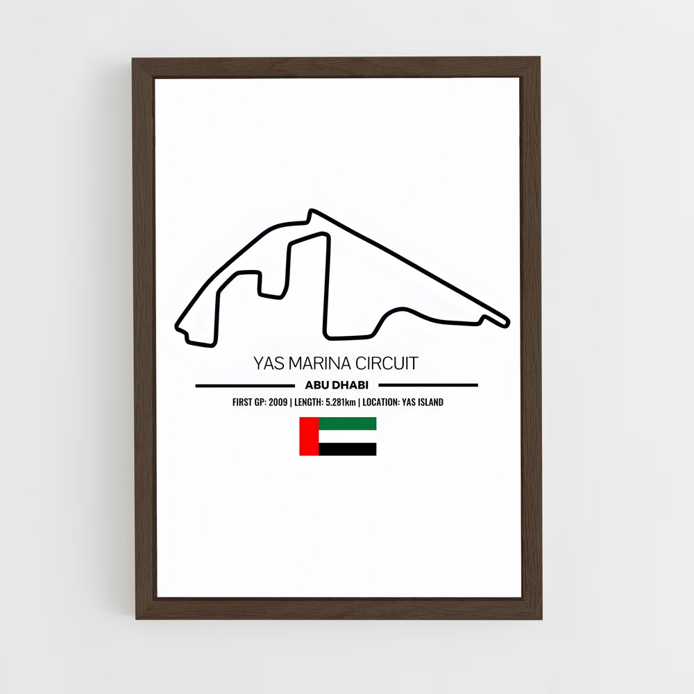 ap-yas marina circuit abu dhabi-2 cadre Bois foncé