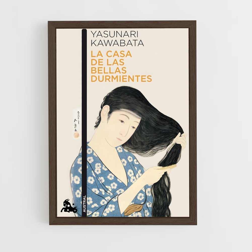 ap-yasunari kawabata-5 cadre Bois foncé