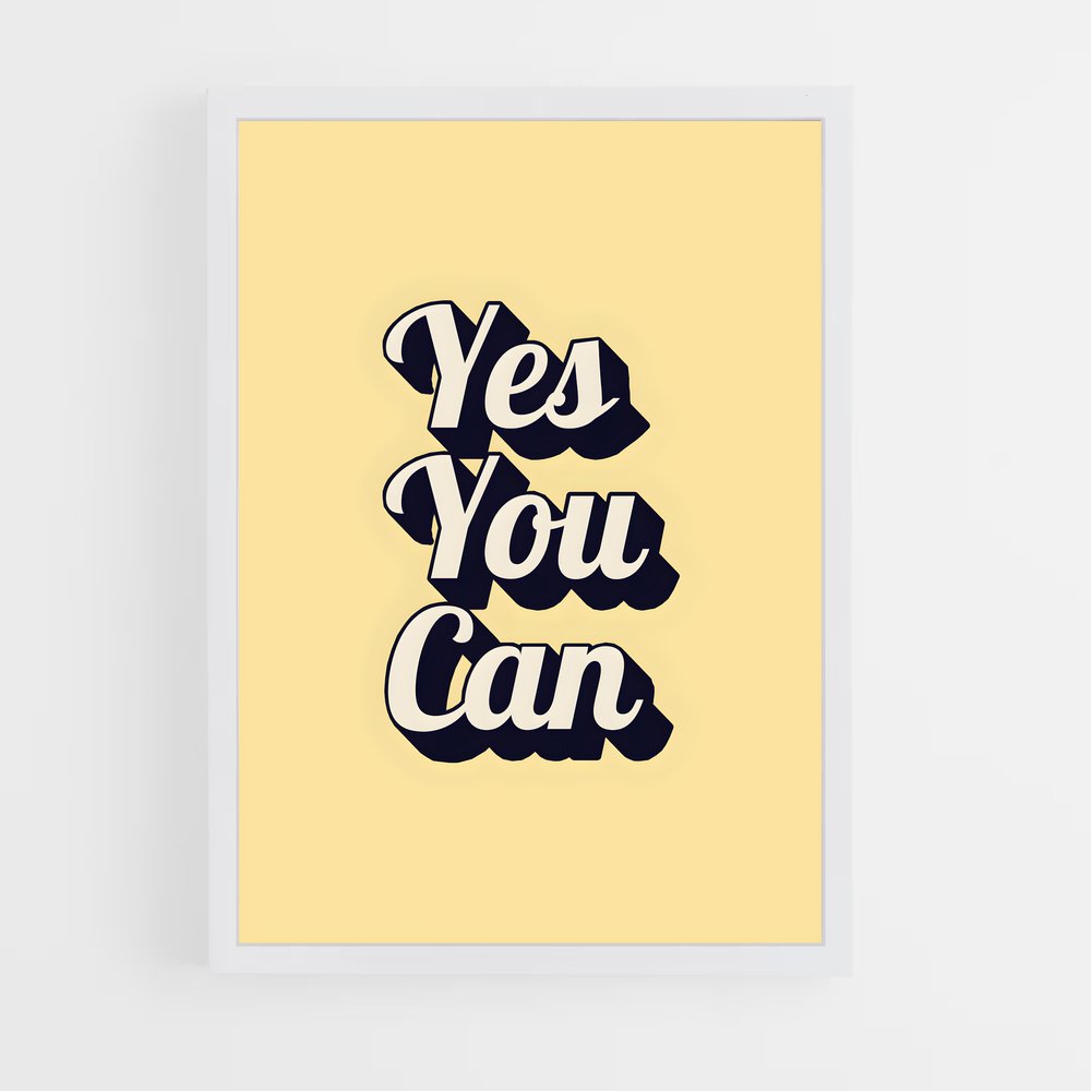 ap-yes we can-2 cadre Blanc