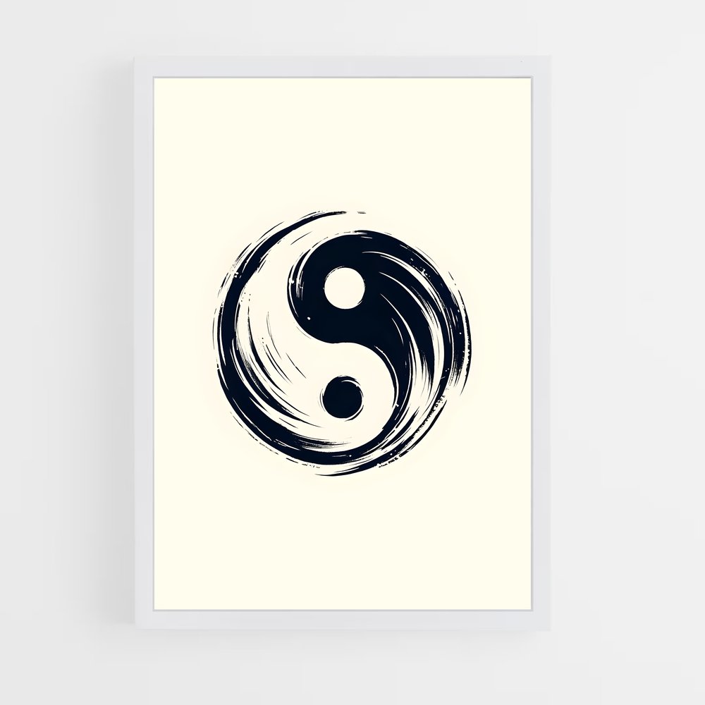 ap-yin yang-2 cadre Blanc