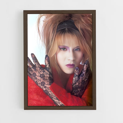 ap-yoshiki x japan-6 cadre Bois foncé
