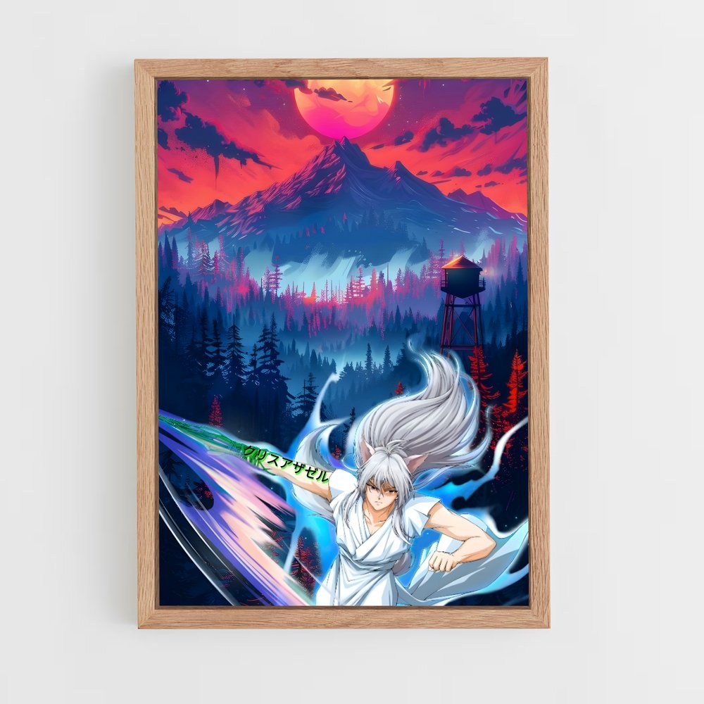 ap-yu yu hakusho-7 cadre Bois clair