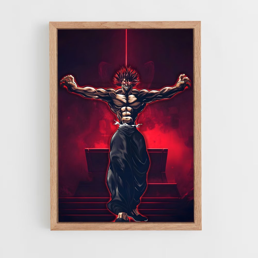ap-yujiro hanma-4 cadre Bois clair