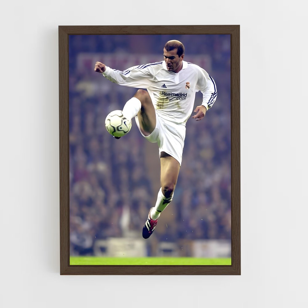 ap-zinedine zidane-8 cadre Bois foncé