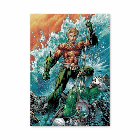 Poster Aquaman contro Lanterna Verde